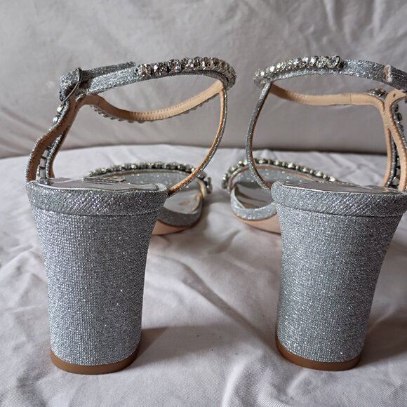 Badgley Mischka Jeweled Tanisha Sandals Heels Size US 8.5 Women's - Picture 5 of 10